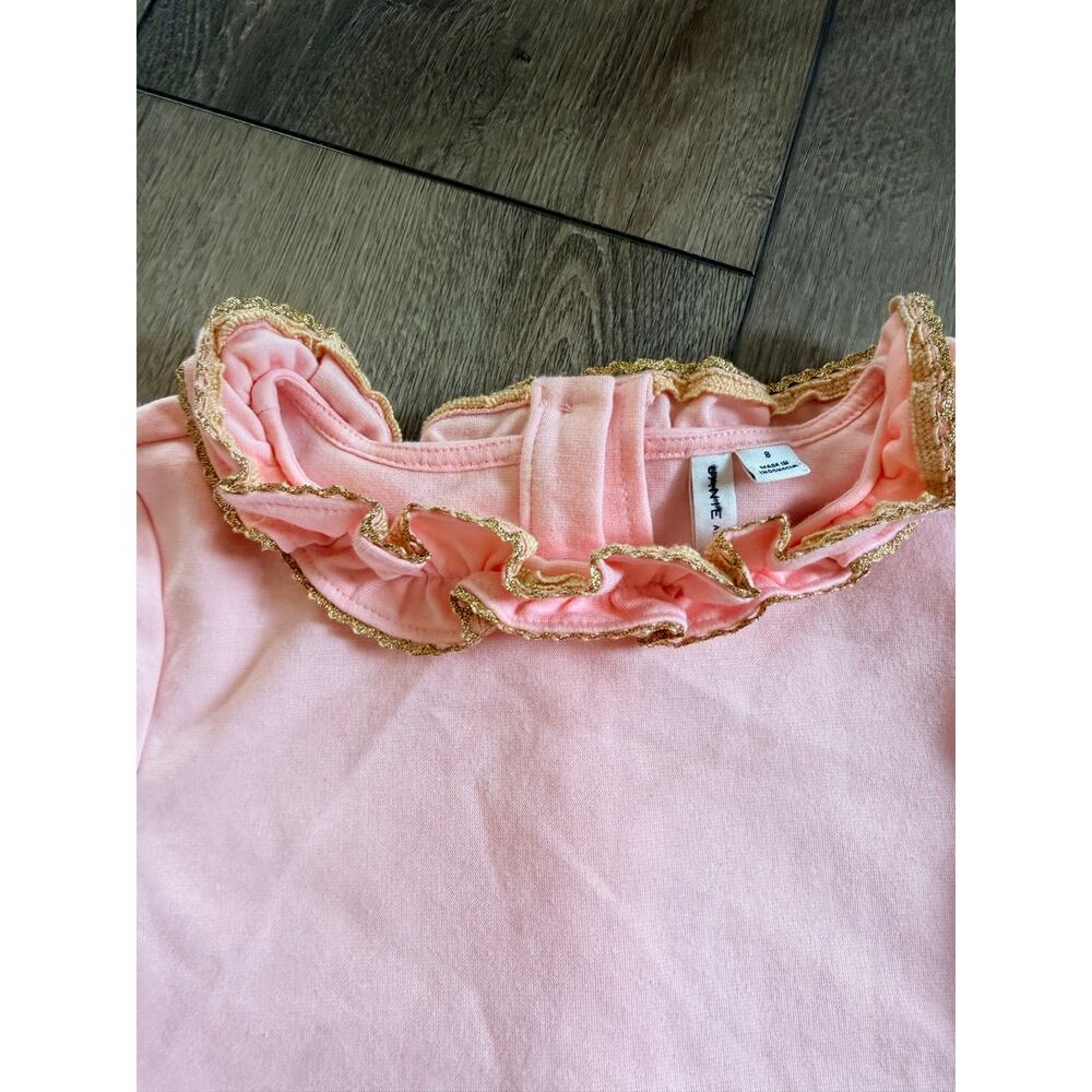 Janie and Jack Girls Pink Faux Fur Ponte Dress - Size 8 - Cozy & Chic - Picture 5 of 7